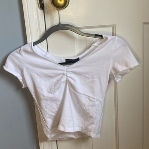 A white brandy Melville crop top